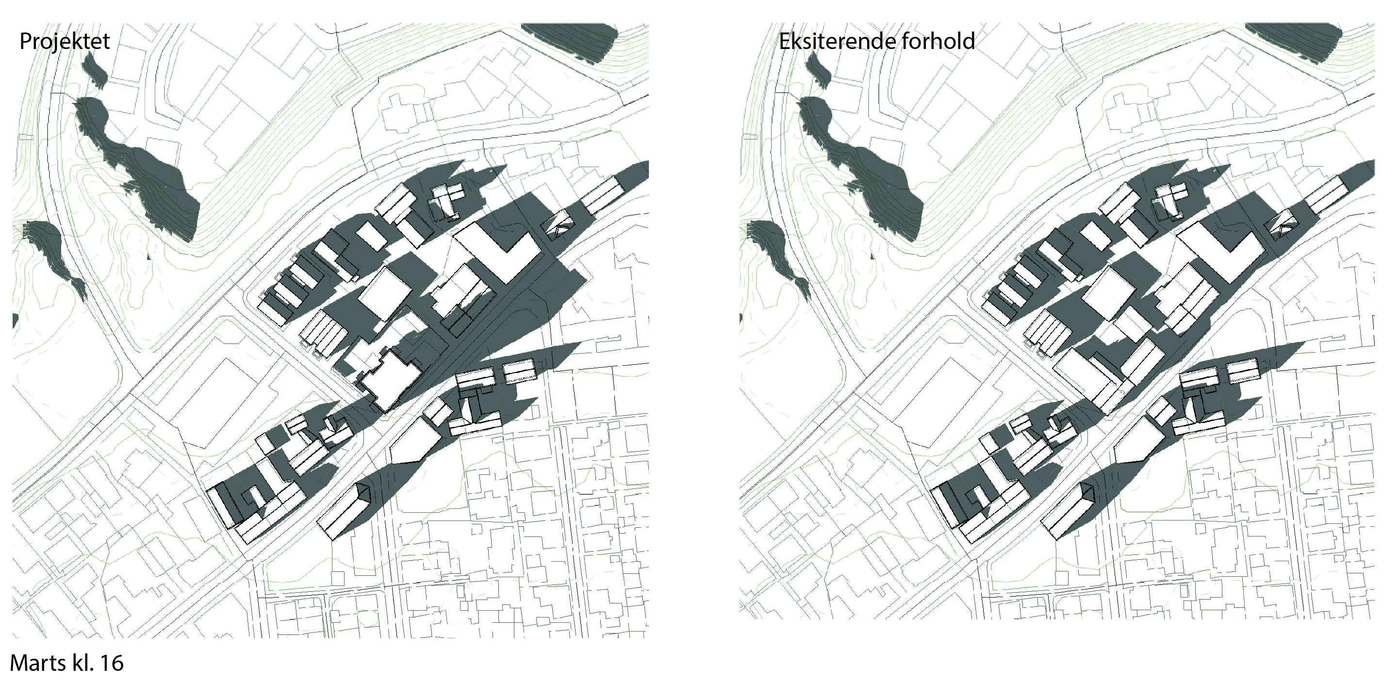 Skyggediagrammer for marts kl. 16