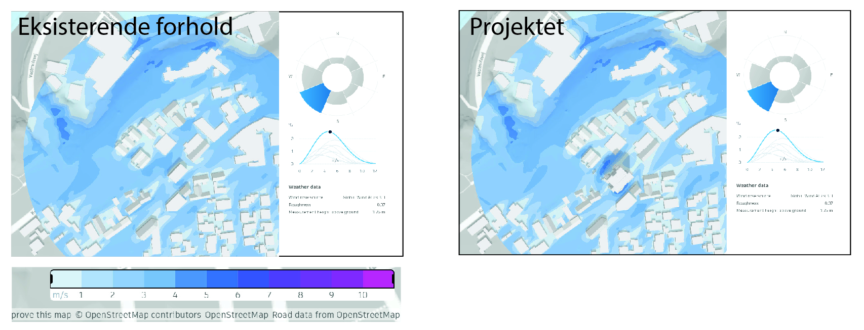 Vindanalyser fra sydvest